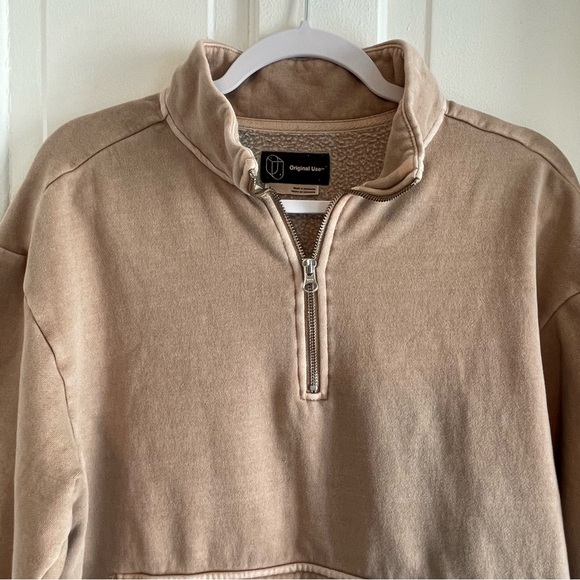 Original Use (Target) Beige 3/4 Zip Pullover Sweater / Sweatshirt Women’s Large - Picture 2 of 10
